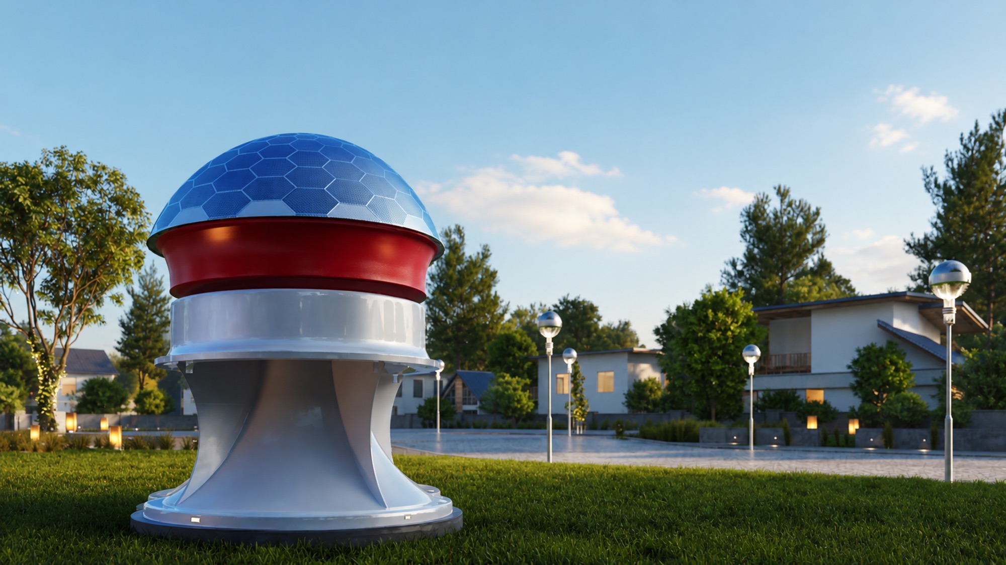 Визуализация ветроустановки ComboGreen 5 рядом с жилым домом